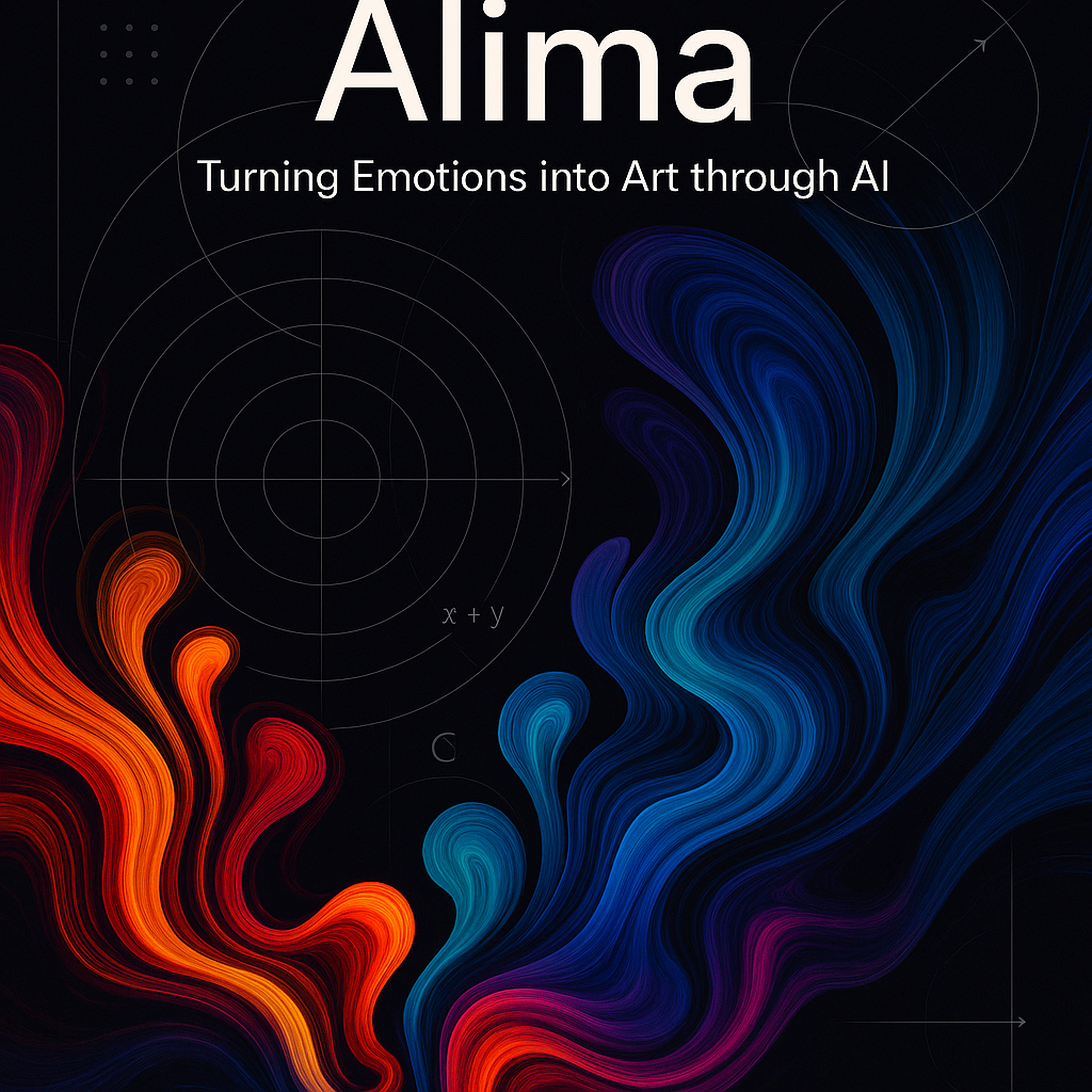 Proje Alima'dan soyut bir yapay zeka sanat eseri
